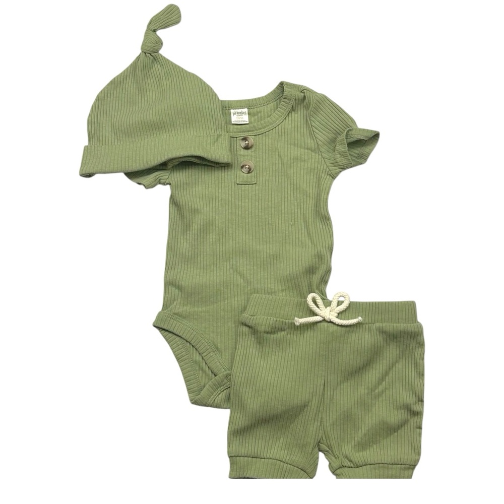pl baby Green Pajama Set 9m
